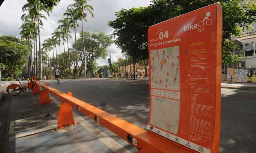 Ciclistas reclamam da redução das bicicletas compartilhadas em Belo Horizonte - Leandro Couri/EM/D.A Press