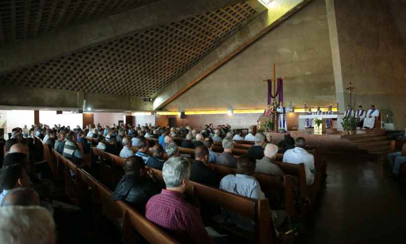 Bispos, padres e diáconos participam da Celebração Penitencial do Clero em Caeté - FOTOS RAPHAEL CALIXTO/ARQUIDIOCESE DE BH/DIVULGAÇÃO