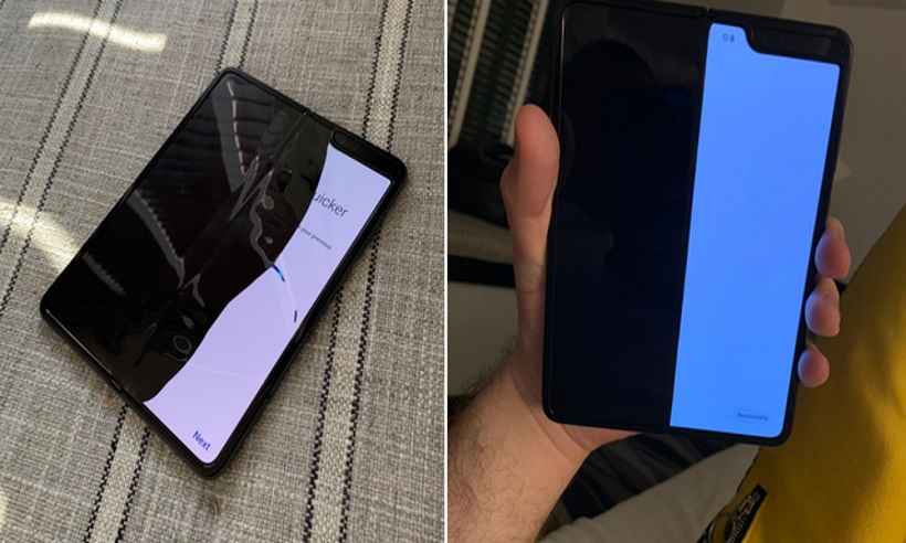 Samsung anuncia revisão de celular dobrável após problemas com tela - Twitter Mark Gurman/Reprodução