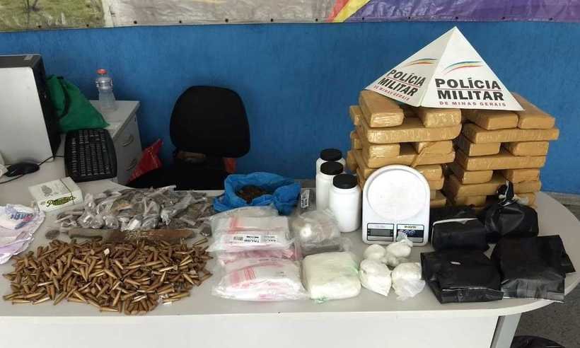 PM apreende grande quantidade de drogas na Grande BH - Divulgação/Polícia Militar de Minas Gerais