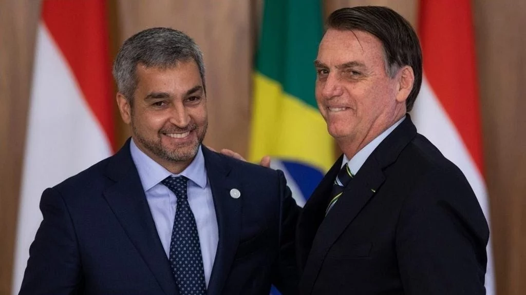 Bolsonaro e presidente do Paraguai lançam 2ª ponte da integração em Foz do Iguaçu - Reprodução/Twitter Jair Bolsonaro 