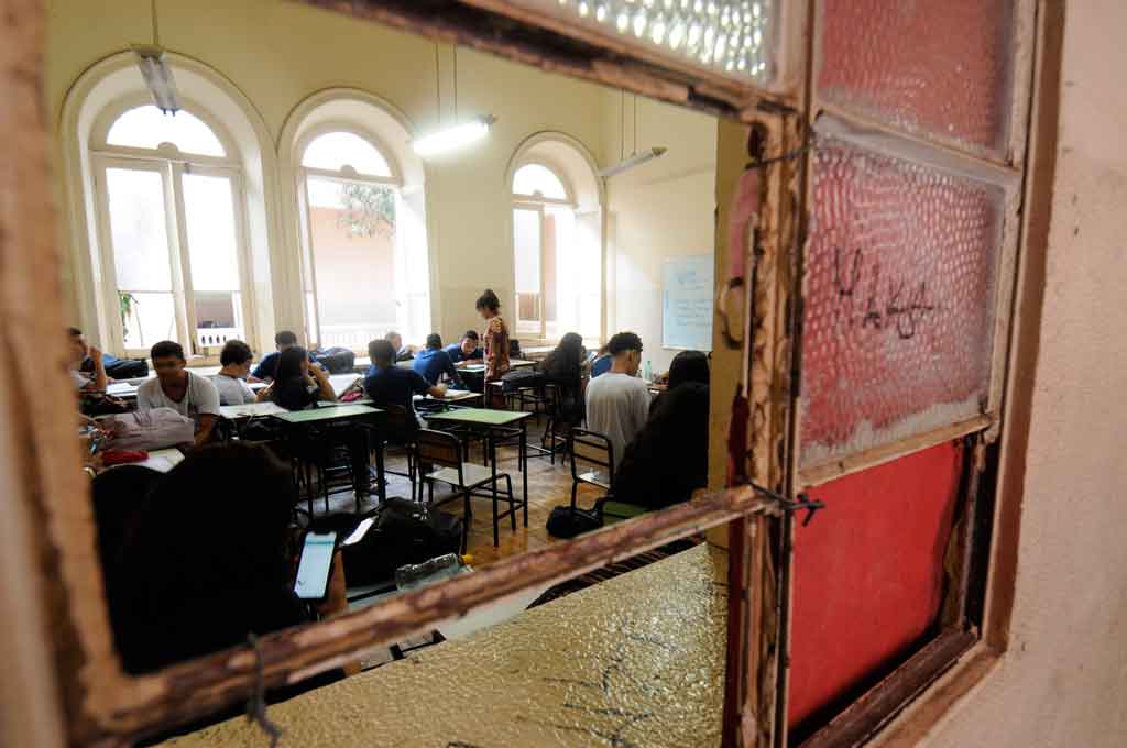 Imagens mostram degradação em prédio histórico do Instituto de Educação - Leandro Couri/EM/DA PRESS