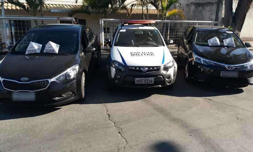Dupla é presa por receptação de veículos roubados e clonados na Grande BH - Polícia Militar/Divulgação