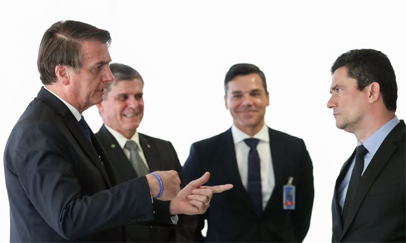 Confiamos irrestritamente em Moro, diz Bolsonaro após mensagens vazadas  - Marcos Corrêa/PR Brasília - 04/04/19