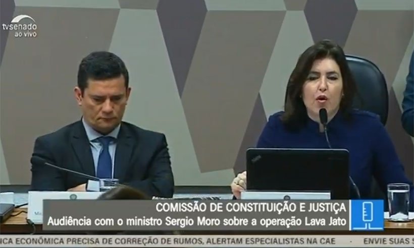 Moro chama vazamentos de ''sensacionalismo'' em fala à CCJ do Senado; assista - Reprodução/Youtube