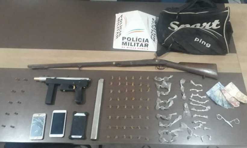 PM apreende submetralhadora de fabricação caseira na Grande BH - PM/Divulgação