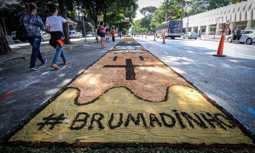 Acolhidos pela Arquidiocese, venezuelanos homenageiam Brasil com tapetes de serragem - Leandro Couri/EM/DA Press