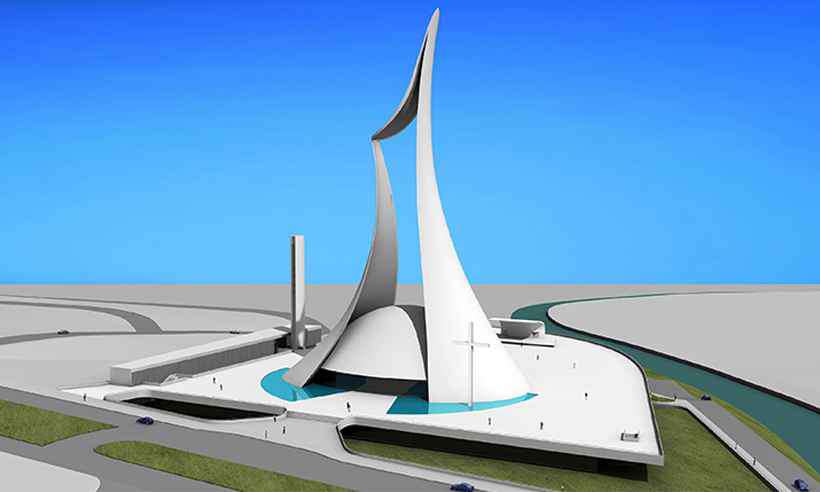 Estudo aeronáutico terá que ser feito para a construção da Torre da Catedral Cristo Rei  - Arquidiocese de Belo Horizonte/Divulgação