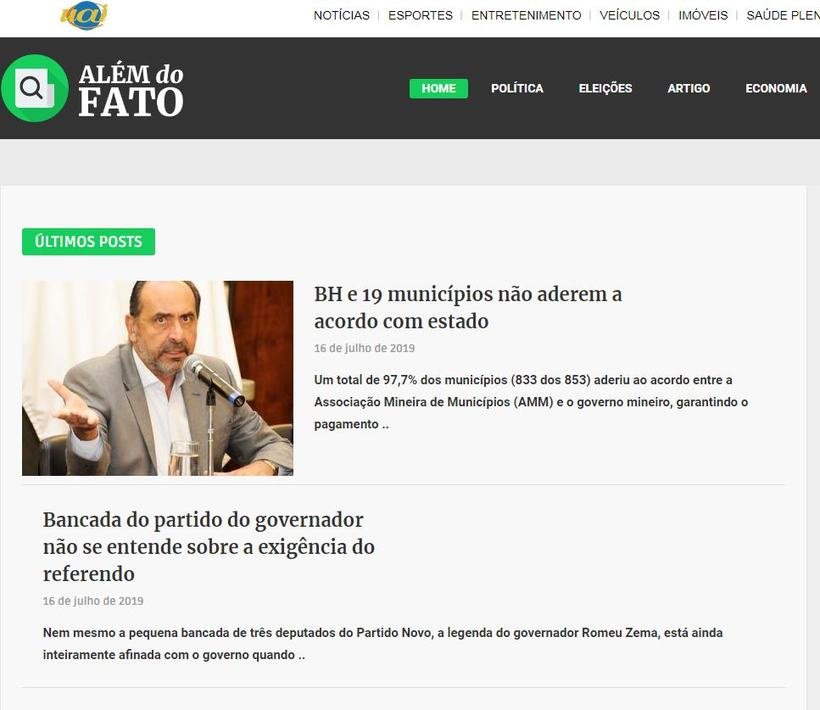 'Além do Fato' estreia cobertura no Portal Uai  - Reprodução/Além do Fato 