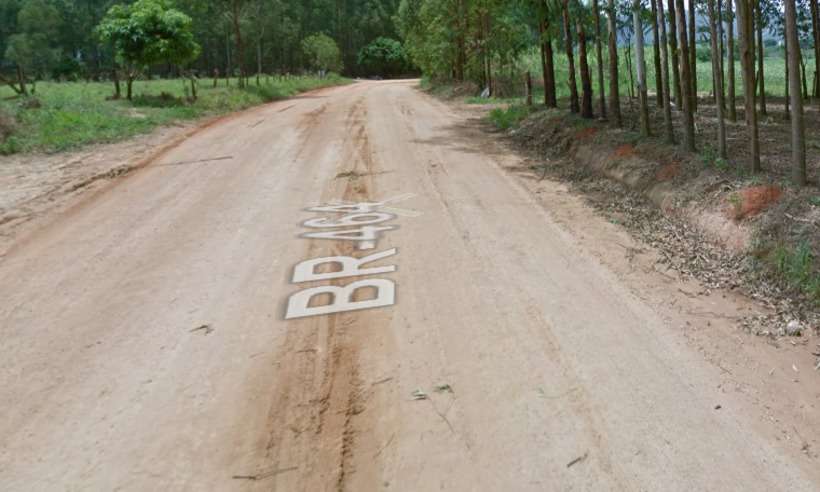 Dnit interdita rodovia e motorista terá que pegar balsa para prosseguir viagem em Minas - Reprodução/Google Street View