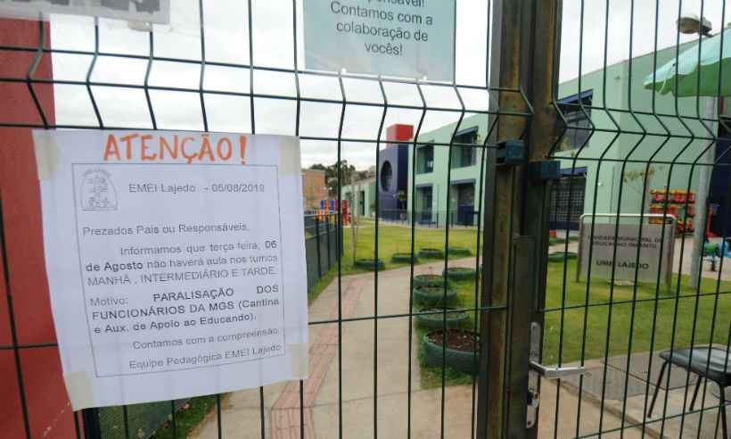 Paralisação de terceirizados é mantida e Umeis e escolas de BH podem ficar fechadas  - Leandro Couri/EM/D.A Press