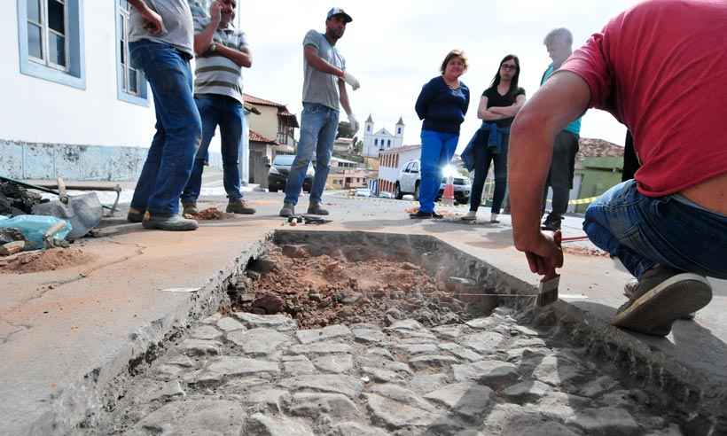 Escavações buscam resgatar parte da memória de cidade histórica mineira - Gladyston Rodrigues/EM/DA Press