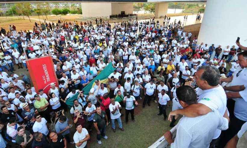 Após protesto, governo vai divulgar cronograma de reposição do pagamento de agentes de segurança - Gladyston Rodrigues/EM/D.A. Press