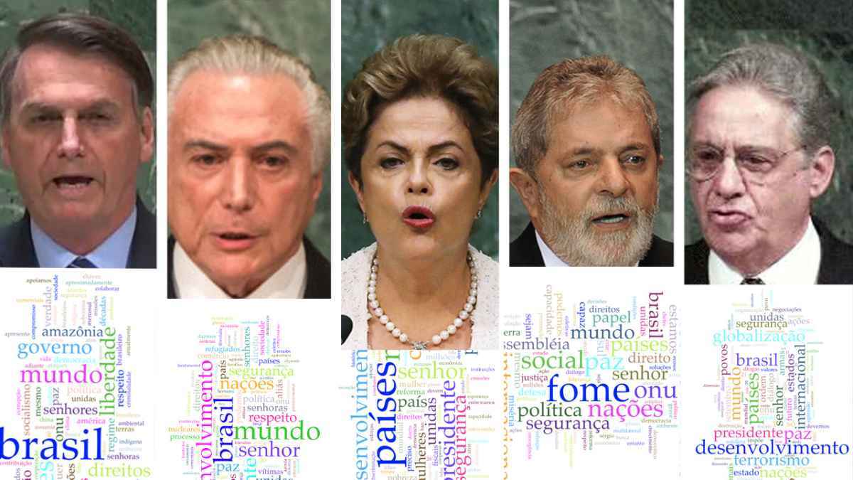 Bolsonaro, Lula, Dilma, Temer e FHC: compare os discursos na ONU - AFP/ Montagem de Hudson Franco