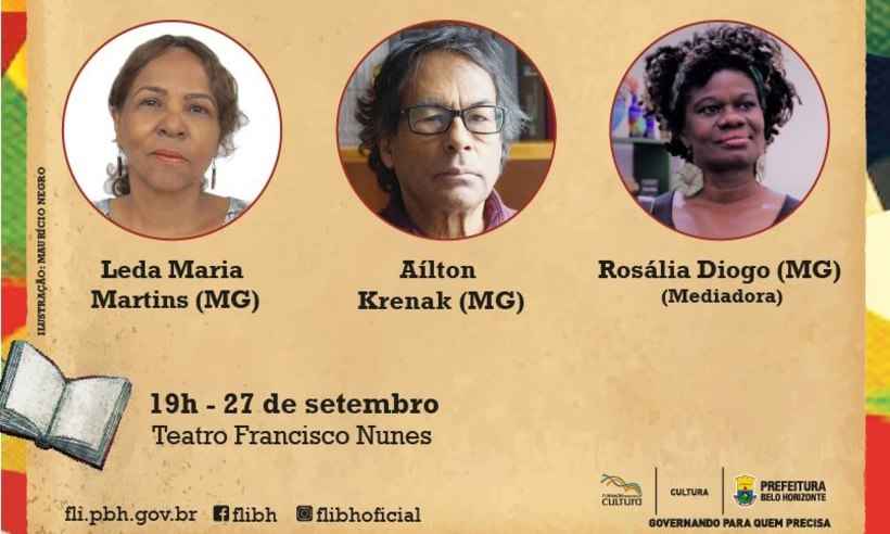 Festival Literário faz menção honrosa a Leda Maria Martins e Ailton Krenak nesta sexta - FLI-BH/ divulgação