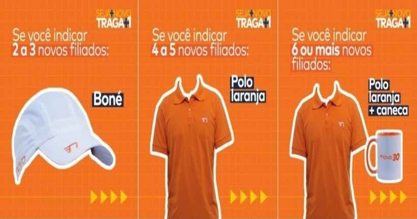 Partido Novo oferece boné, camisa e caneca por novos filiados - Novo / Divulgação