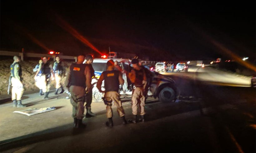 Viatura capota ao perseguir motorista com sinais de embriaguez em Contagem  - PMMG/Divulgação