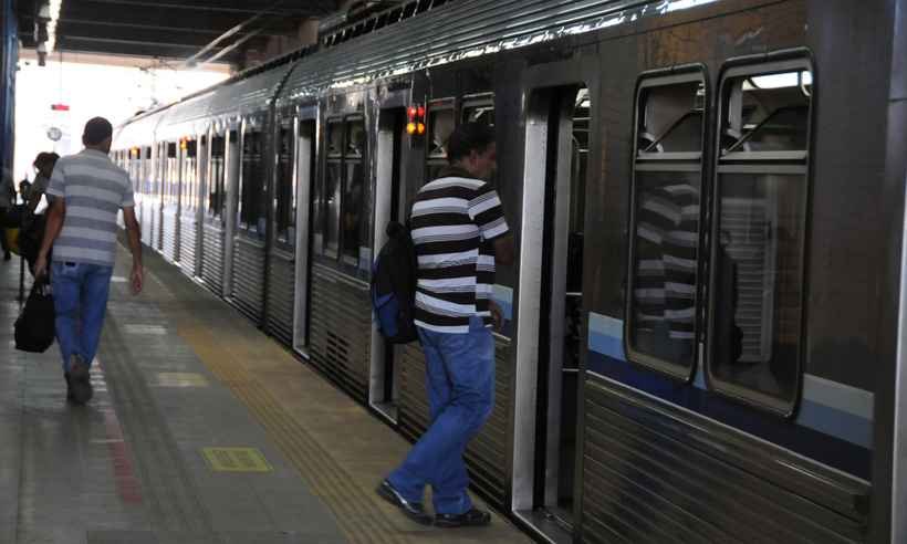Manutenção no metrô de BH deve aumentar tempo de espera neste domingo - Paulo Filgueiras/EM/D.A Press