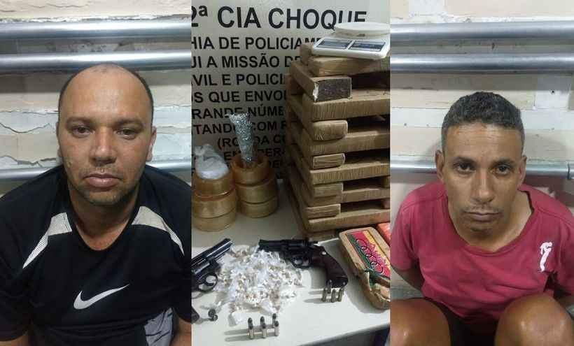 Dois homens são presos com 25kg de drogas em São Joaquim de Bicas - Divulgação / PM