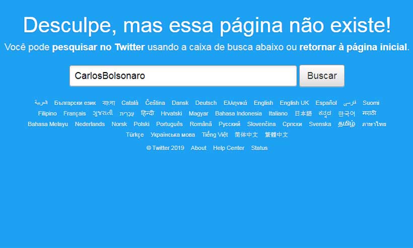 Contas de Carlos Bolsonaro no Twitter, Facebook e Instagram somem das redes sociais - Reprodução/Twitter 