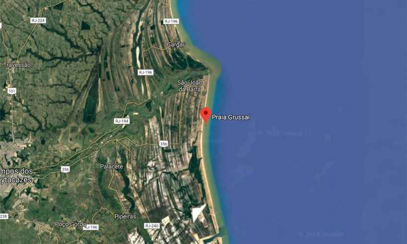 Manchas de óleo atingem litoral do Rio de Janeiro - Reprodução da internet/Google Maps