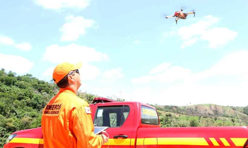 Conheça as Vespas, novos drones dos bombeiros de Minas - Jair Amaral/EM/D.A Press