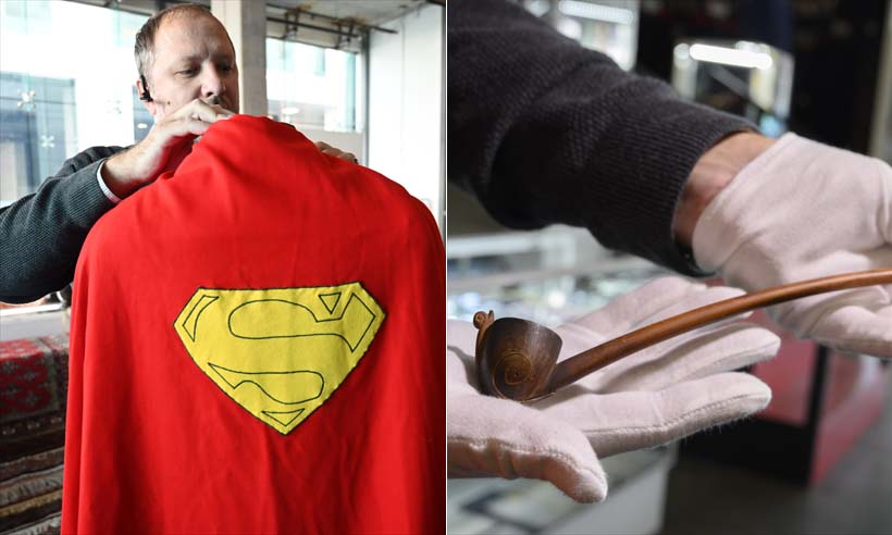 Capa do Super-Homem e cachimbo de 'O Senhor dos Anéis' serão leiloados - Robyn Beck / AFP
