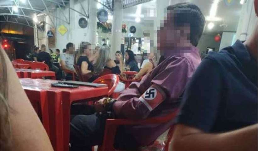 Homem que usou símbolo nazista é indiciado por discriminação racial  - Reprodução da internet/Redes sociais