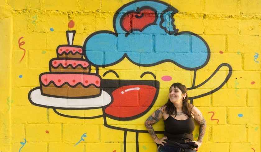 Artista lança zine com 10 anos do Bolinho, graffiti querido de BH - Iulle/Divulgação