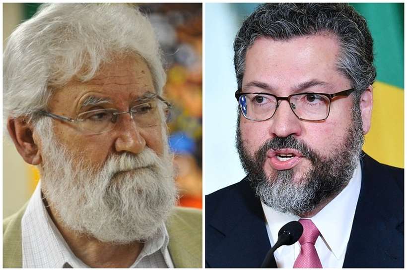 Teólogo Leonardo Boff e ministro Ernesto Araújo discutem por dois dias no Twitter  -  Wilson Dias/ABr; Mandel Ngan/AFP