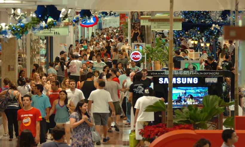 Vendas de shoppings no Natal cresceram 3,1% e abaixo das previsões, diz Abrasce - Jackson Romanelli/ EM/ D.A Press