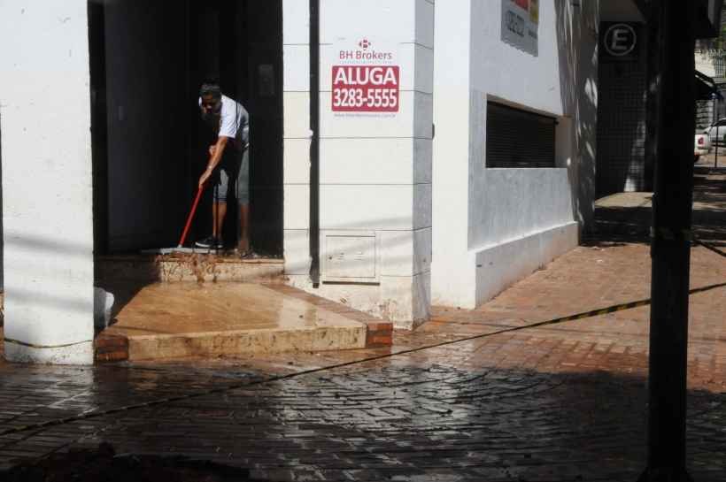 Chuva no primeiro dia de fevereiro já foi quase metade do previsto para o mês  - Paulo Filgueiras/EM/D.A.Press