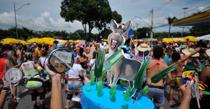 Carnaval também é palco de protestos - Alexandre Guzanshe/EM/D.A Press