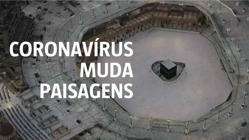 Um mundo com medo do coronavírus; vídeo mostra novas paisagens