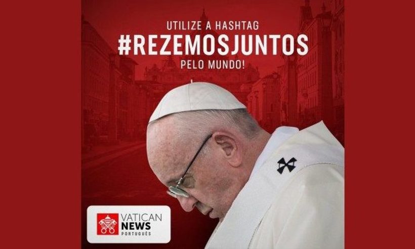 Papa implora 'misericórdia pela Humanidade' por coronavírus - Reprodução Redes Sociais do Vaticano