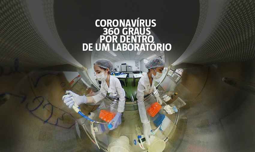 Vídeo 360 graus: por dentro do laboratório da UFMG contra o coronavírus - Fred Bottrel/EM/D.A Press