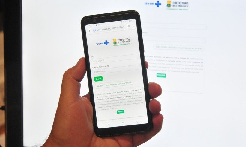 Está com suspeita de COVID-19? Saiba como fazer consulta on-line gratuita  - Tulio Santos/EM/D.A Press