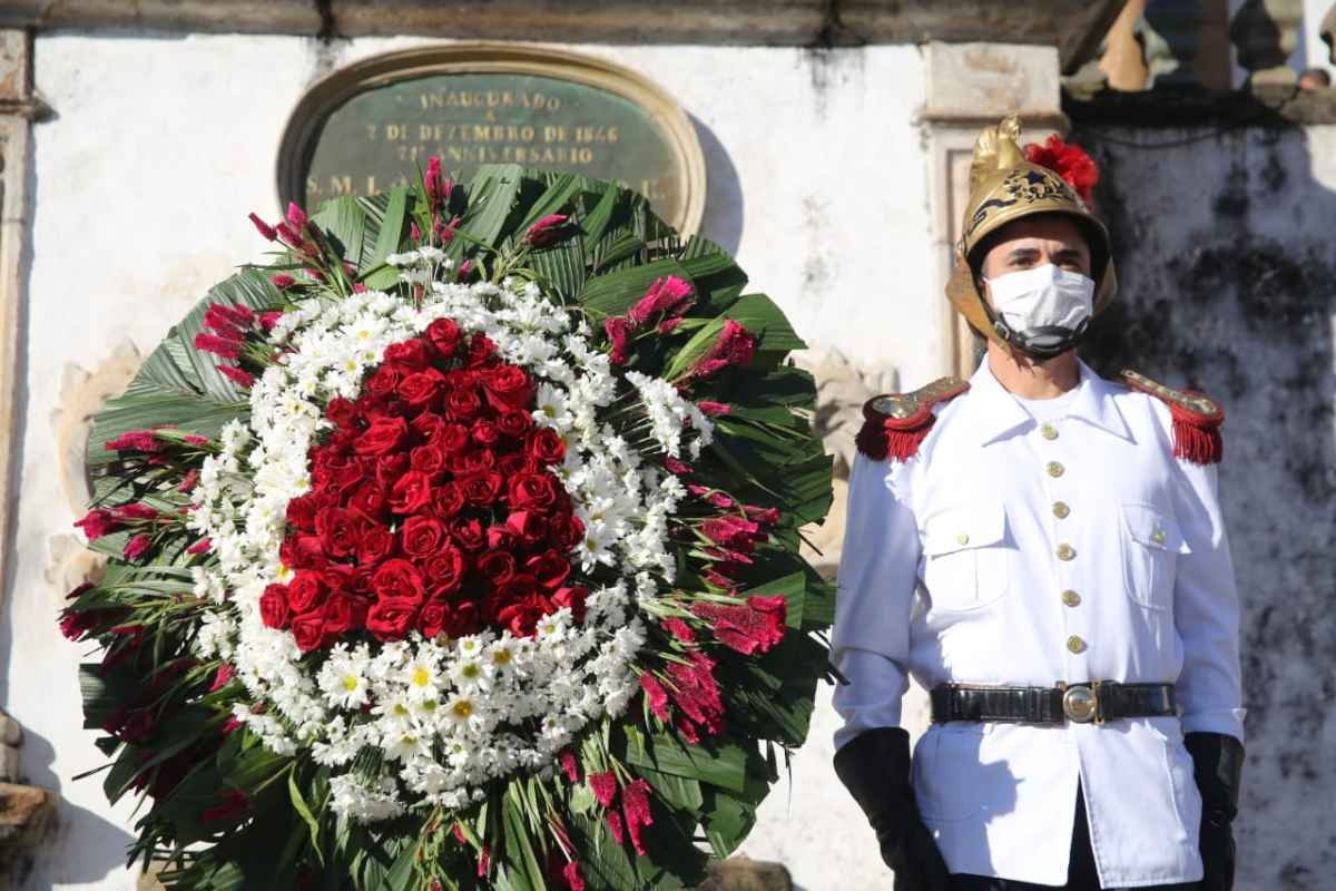 Vazia no 21 de Abril, Ouro Preto homenageia Tiradentes em ato simbólico - Anne Souz/Prefeitura de Ouro Preto/Divulgação