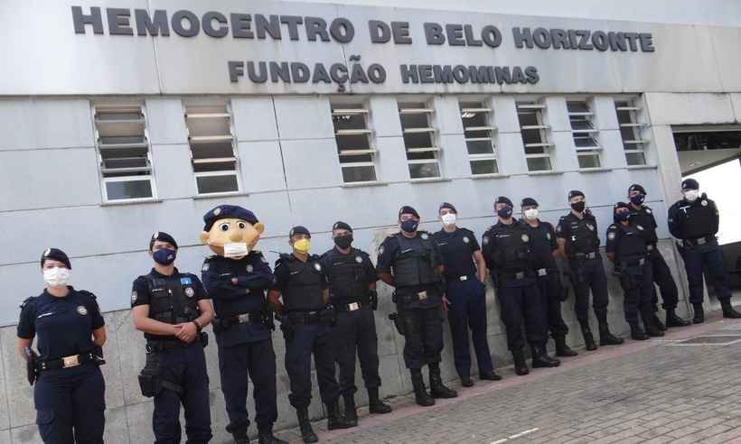 Guardas municipais de Contagem doam sangue à Hemominas - Guarda Municipal de Contagem/Reprodução