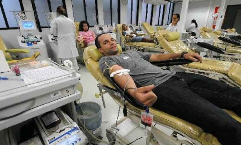 Hemominas faz campanha para repor banco de sangue em queda - Juarez Rodrigues/EM/D.A Press