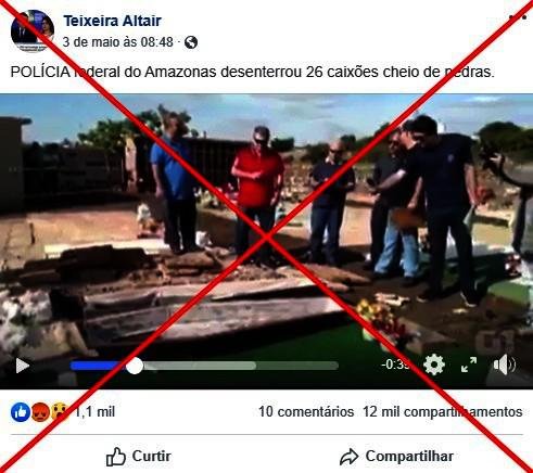 Checamos: Imagem de caixão desenterrado é de 2017, não da pandemia de COVID-19