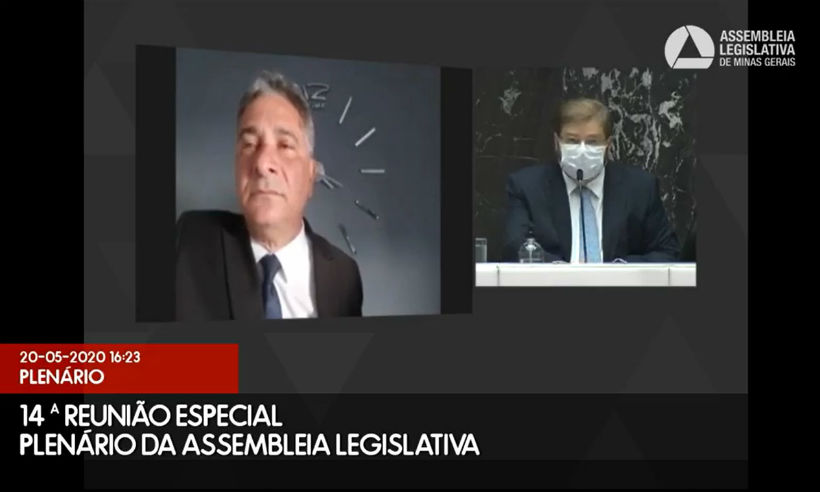 Deputado pede minuto de silêncio por mortes devido a lockdown, mas solicitação é negada por falta de dados - Reprodução/YouTube Assembleia de Minas Gerais