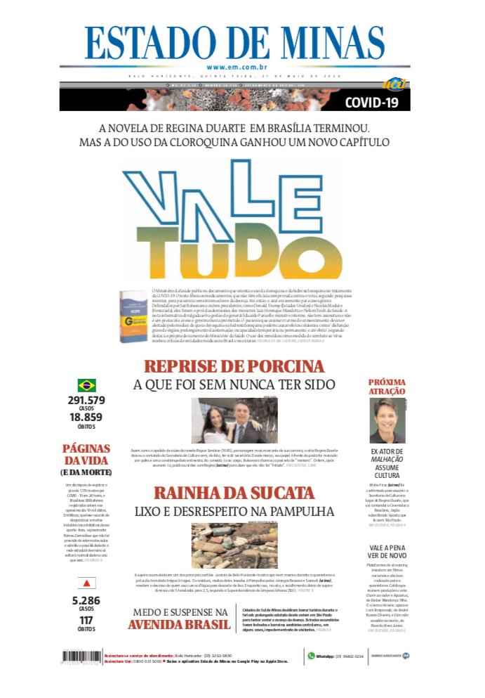 Novelas do Brasil: Capa do Estado de Minas repercute nas redes sociais