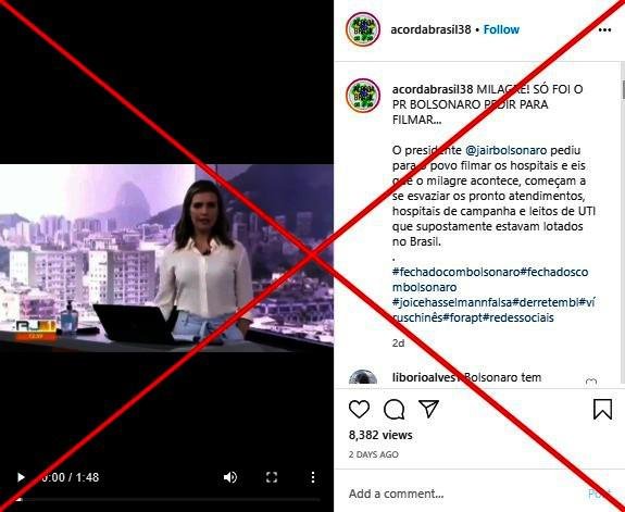 Checamos: reportagem sobre queda em atendimento é anterior a pedido de Bolsonaro para filmar hospitais