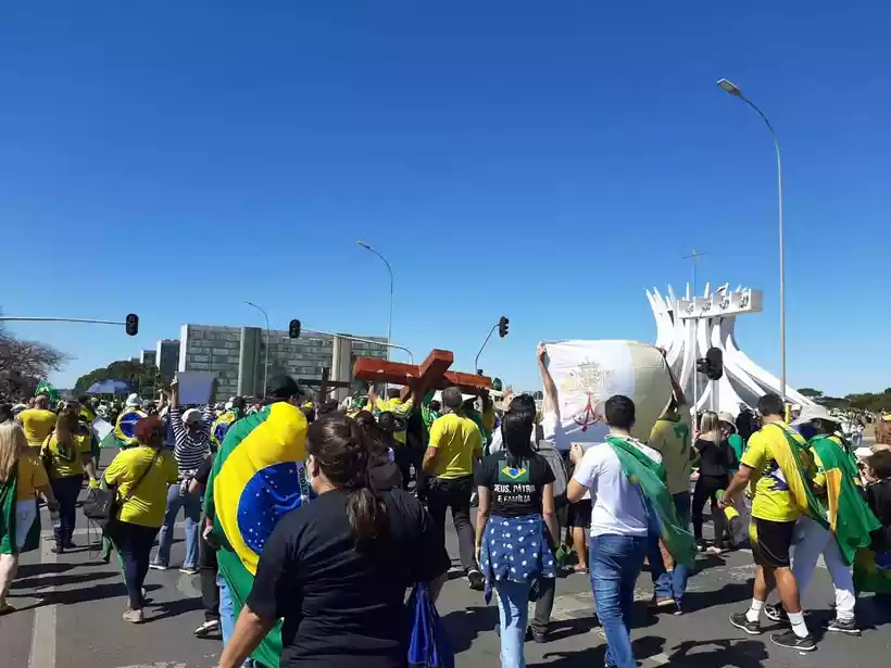 Movimento a favor de Bolsonaro é o assunto mais comentado no Twitter - Sarah Peres/CB/D.A Press 