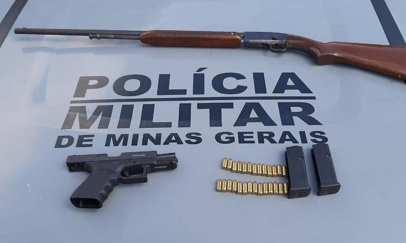 PM apreende sete armas e 36 munições em operação em Papagaios - Divulgação/ Polícia Militar (PM)