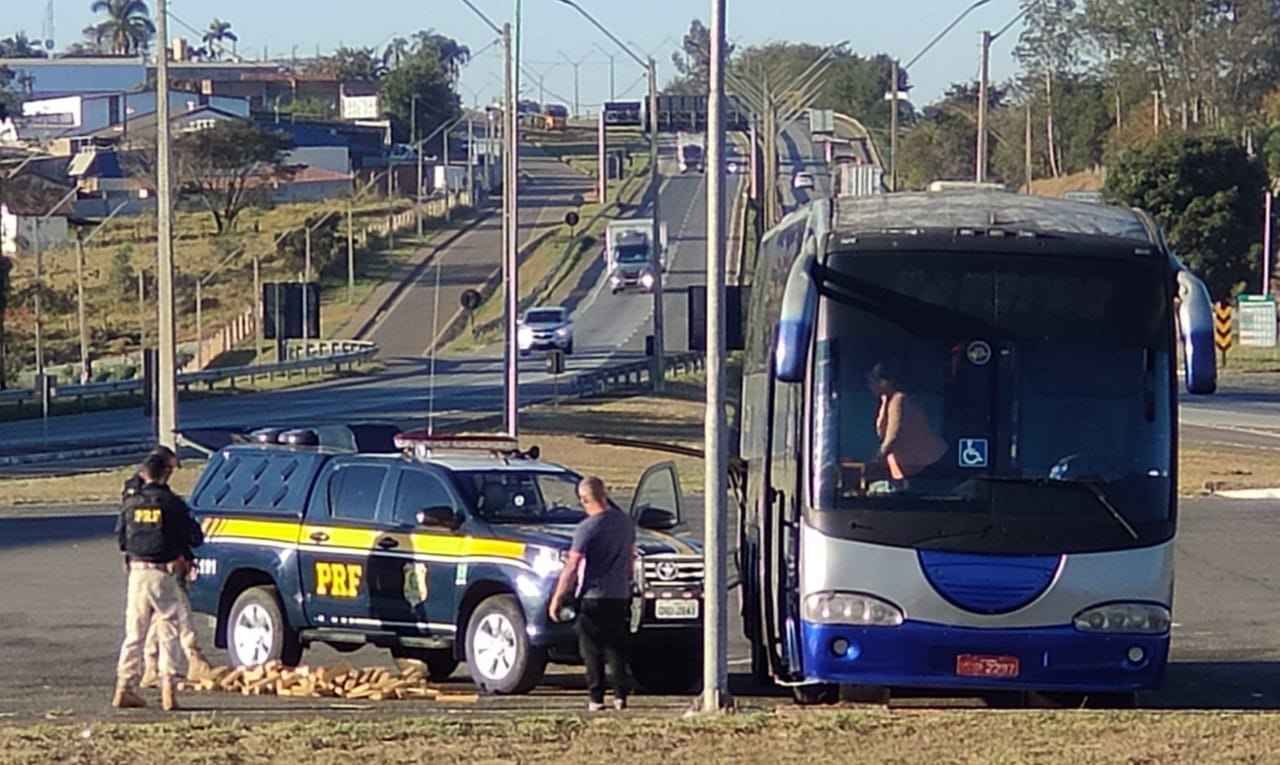 PRF apreende maconha e crack dentro de ônibus interestadual em Minas - Reprodução/Polícia Rodoviária Federal