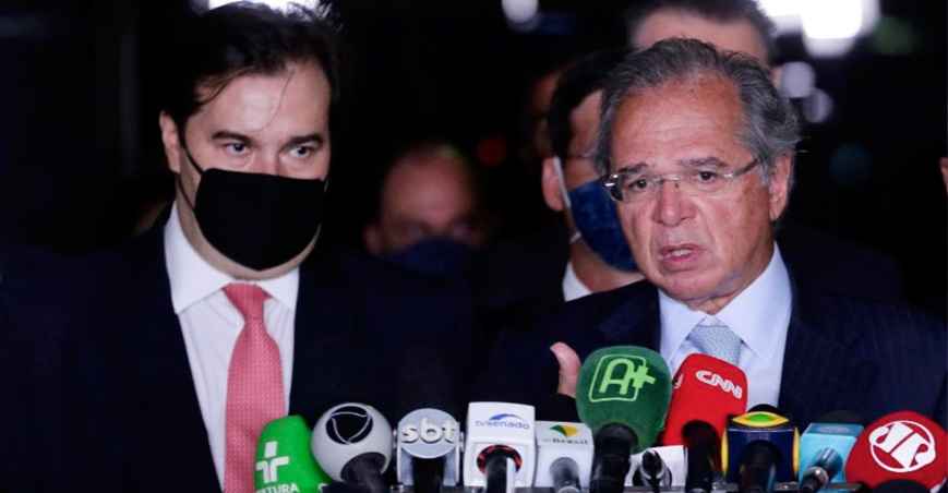 Guedes e Maia garantem que não vai haver estouro de gastos públicos - Michel Jesus/Câmara dos Deputados
