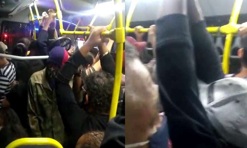 Passageiros denunciam superlotação em linha de ônibus metropolitano; veja vídeo - Reprodução/Redes Sociais
