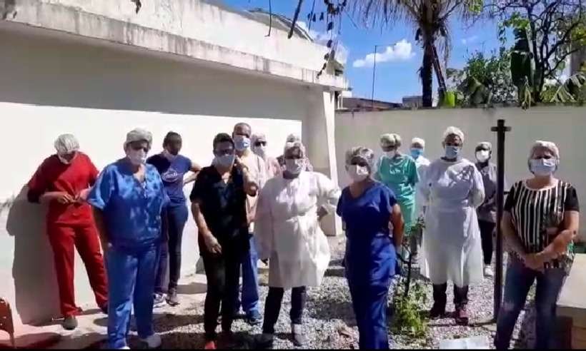 Betim: profissionais da saúde reclamam de falta de ônibus e vans para trabalhar - Reprodução/Vídeo